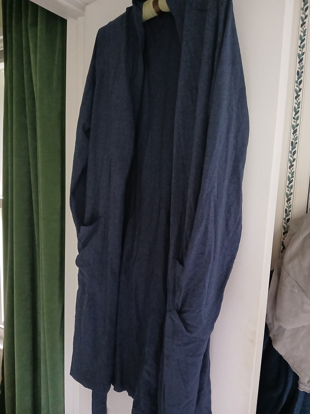 Pact Open-Front Robe in Navy